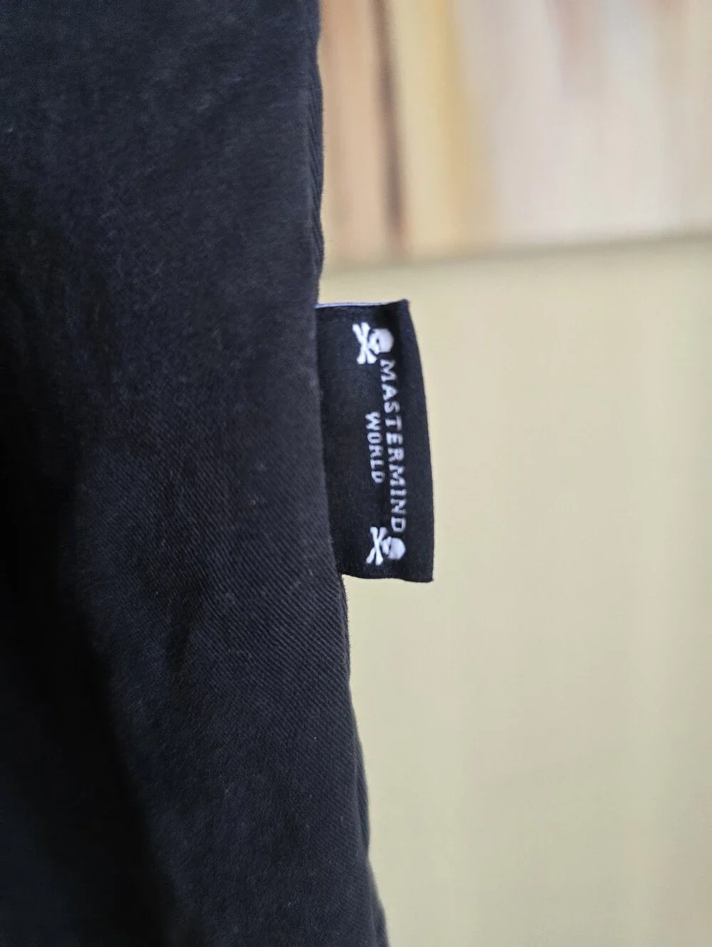 Mastermind World Black Cargo Jogger Pants Skull Embroidered Men's L 32-38x27